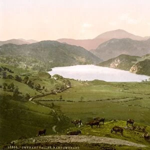 SNOWDONIA NATIONAL PARK. Aerial view of Nant Gwynant Valley in Snowdonia National Park, Wales