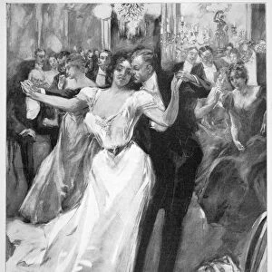 SOCIETY BALL, c1900. Illustration by Hal Hurst (1865-1938)