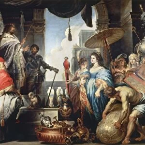 SOLOMON, QUEEN OF SHEBA. Solomon receiving the Queen of Sheba