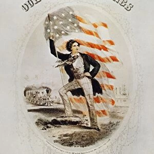 SONG SHEET COVER, 1861. Our Countrys Songs : American lithograph song sheet cover, 1861