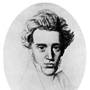 SOREN KIERKEGaRD (1813-1855). Danish philosopher. Drawing by N. C. Kierkegaard