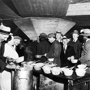 SOUP KITCHEN, 1931. A New York City soup kitchen during the Great Depression, 1931