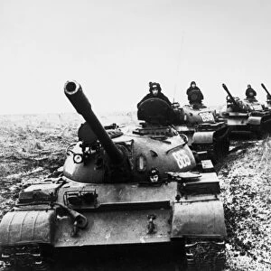 Soviet tanks during a tactical exercise, 2 July 1978