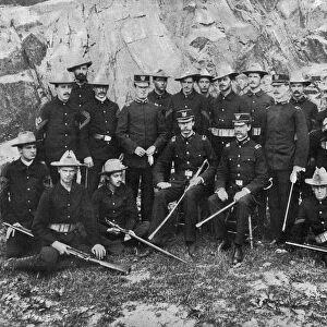 SPANISH-AMERICAN WAR, 1898. Cornell University members of the First Regiment of