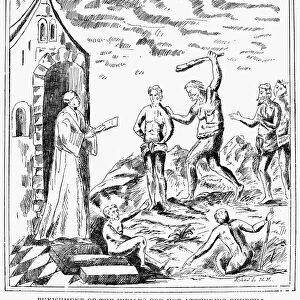 SPANISH CONQUEST, c1600. A Spaniard flogging Indians for failing to attend church