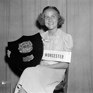 SPELLING BEE WINNER, 1939. Elizabeth Rice, 12-year-old eighth grade student from Worcester
