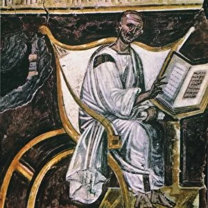ST. AUGUSTINE (354-430). Bishop of Hippo and Doctor of Catholic Church. Fresco
