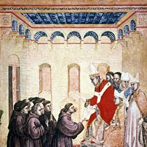 ST. FRANCIS OF ASSISI. Pope Innocent III granting St