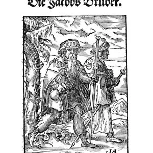 ST. JAMES PILGRIMS, 1568. A pair of singing beggars, known as brothers of St. James