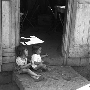 ST. THOMAS SLUM, 1941. Children in one of the slum areas in St. Thomas, Charlotte Amalie