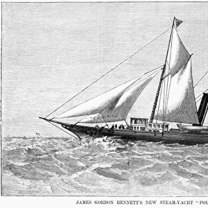STEAM-YACHT, 1880. James Gordon Bennett, Jr.s steam-yacht, Polynia. Engraving