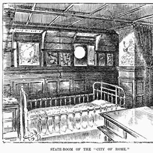 STEAMSHIP: CITY OF ROME. Stateroom of the steamship City of Rome of the Inman Line