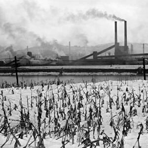 STEEL FACTORY, 1941. Jones and Laughlin Steel Company, Aliquippa, Pennsylvania