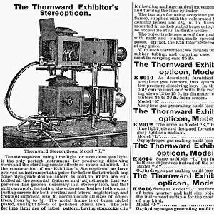 STEREOPTICON, 1900. As advertised in the 1900 Montgomery Ward mail-order catalogue