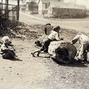 STREET CHILDREN, 1917. Children playing on the streets of Oklahoma City, Oklahoma