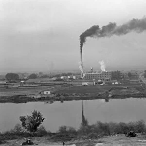 SUGAR BEET FACTORY, 1939. The Amalgamated Sugar Company along the Snake River in Malheur County