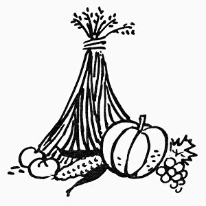 SYMBOL: THANKSGIVING. Harvest, symbol of autumn and Thanksgiving