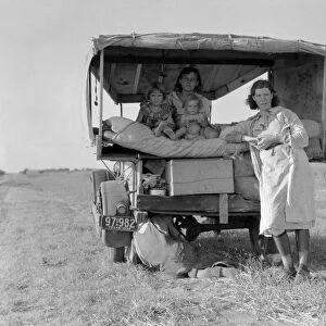 TEXAS FAMILY, 1936. A Texas family on their way to the cotton fields of the Arkansas Delta
