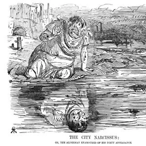 THAMES POLLUTION, 1849. The City Narcissus