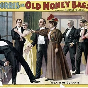 THEATER: OLD MONEY BAGS. Lithograph poster for the American play, Old Money Bags