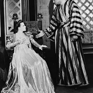 THEATRE: OTHELLO, 1943. Paul Robeson as Othello and Uta Hagen as Desdemona in a