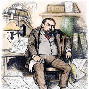 THOMAS NAST (1840-1902). American cartoonist. Self-caricature, 1879