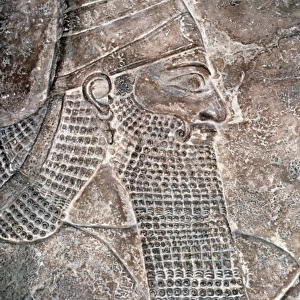 TIGLATH PILESER III on an 8th century B. C. bas-relief from Nimrud