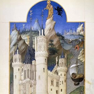 TRES RICHES HEURES. The Temptation of Christ