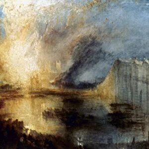 TURNER: BURNING PARLIAMENT. The Burning of the Houses of Lords and Commons, 16th October 1834