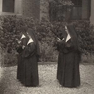 ULMANN: NUNS, c1930. A group of four nuns in procession. Platinum print, Doris Ulmann