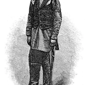 UTE CHIEF, 1879. Bill, successor to Coloral as sub-chief of the Middle Park Utes. Wood engraving, American, 1879