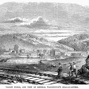 VALLEY FORGE, 1853. Valley Forge, Pennsylvania. Wood engraving, 1853