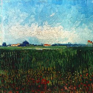 VAN GOGH: LANDSCAPE, 1888. Vincent Van Gogh: Landscape near Arles. Oil on canvas, 1888