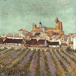 VAN GOGH: SAINTES-MARIES. View of Saintes-Maries. Canvas, June 1888, by Vincent Van Gogh