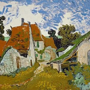 VAN GOGH: STREET IN AUVERS. Street in Auvers-sur-Oise. Oil on canvas, Vincent van Gogh
