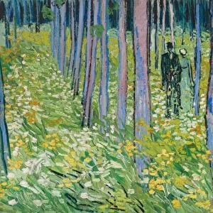 VAN GOGH: UNDERGROWTH. Undergrowth with Two Figures. Oil on canvas, Vincent van Gogh