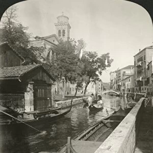 VENICE: CANAL, 1902. A canal in Venice, Italy. Stereograph, 1902