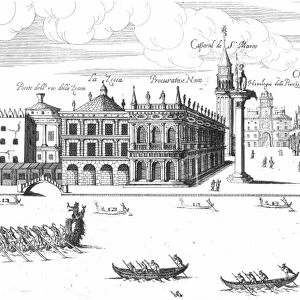 VENICE: GRAND CANAL, 1686. The Grand Canal in Venice, Italy. Line engraving from Giovanni Matteo Albertis Giuochi Festive, 1686