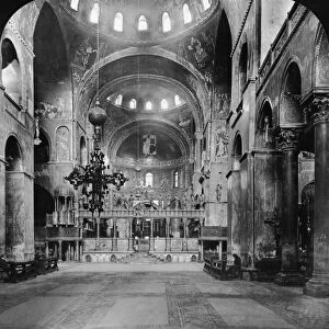 VENICE: ST. MARK S. Interior of Saint Marks Cathedral in Venice, Italy. Stereograph