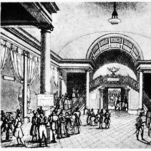 VENICE: THEATER ATRIUM. View of the atrium of the Teatro San Benedetto in Venice, Italy