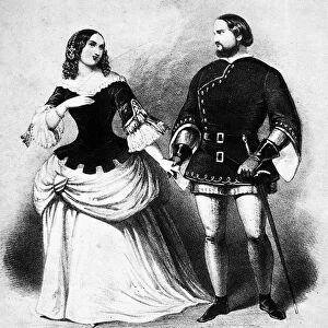 VERDI: IL TROVATORE. Ah, Yes Thou rt Mine! English lithograph, 1855, showing Leonora