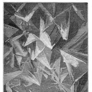 VERNE: JOURNEY. A diamond mine. Wood engraving after a drawing by Edouard Riou from a 19th century edition of Vernes Journey to the Center of the Earth