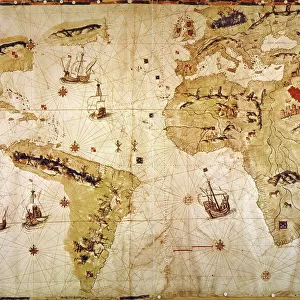 VESPUCCIs WORLD MAP, 1526. Juan Vespuccis world map, 1526