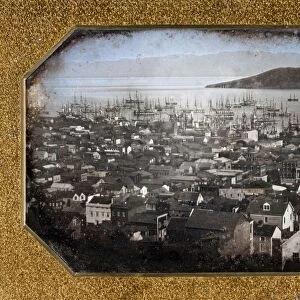 View of the San Francisco harbor. Daguerreotype, 1850 or 1851
