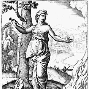 VIRGIL: THE AENEID. The Death of Dido. Line engraving by Marcantanio Raimondi (c1475-c1534)