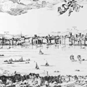 VISSCHER: LONDON, 1616. Claes Jansz Visschers 1616 view of London, England