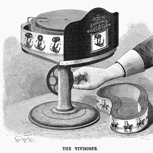 VIVISCOPE, 1896. The viviscope, which creates the illusion of a moving picture