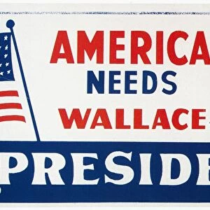 WALLACE CAMPAIGN, 1968. Campaign license plate attachment, 1968, supporting George Wallace, presidential candidate of the American Independent party
