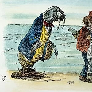 The Walrus and the Carpenter wept like anything to see such quantities of sand : after the design by Sir John Tenniel for the first edition of Lewis Carrolls Through the Looking Glass