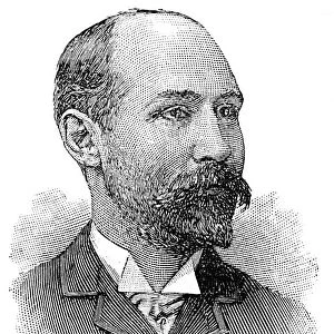 WALTER C. CAMP (1859-1925). American football coach. Wood engraving, American, 1892